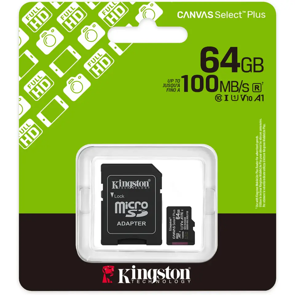 Memoria MicroSDHC 64GB Kingston Canvas Select Plus 5