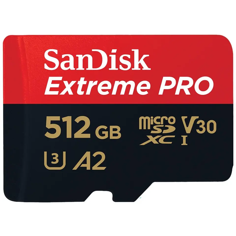 Memoria MicroSDXC 512GB SanDisk Extreme Pro UHS-I Cl3 Lec200MBs Esc140MBs c/adap 2