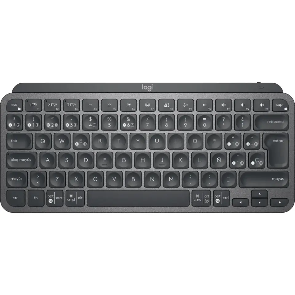 Teclado Español iluminado Bluetooth Logitech MX Keys Mini Grafito 1