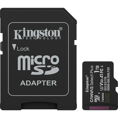 Memoria MicroSDXC 1TB Kingston Canvas Select Plus Clase 10 UHS-I Lec150MB/s