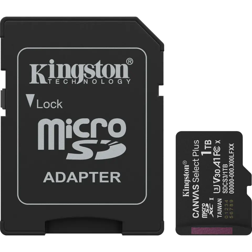 Memoria MicroSDXC 1TB Kingston Canvas Select Plus Clase 10 UHS-I Lec150MB/s 1