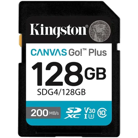 Memoria SDXC 128GB Kingston Canvas Go Plus Gen4 Clase10 UHS-I U3 V30