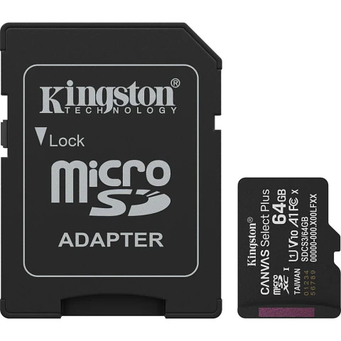 Memoria MicroSDHC 64GB Kingston Canvas Select Plus