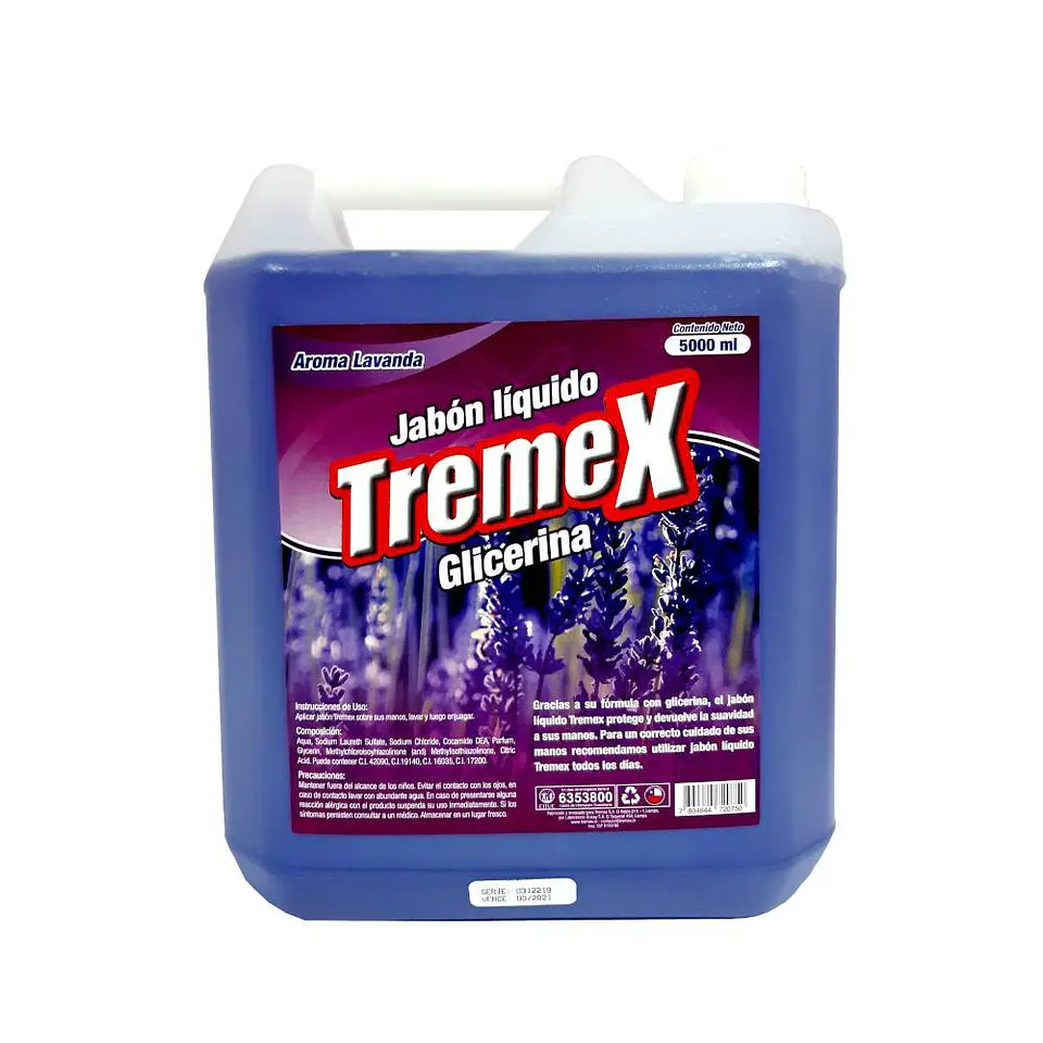 Jabon liquido 05 litros glicerina lavanda Tremex 1