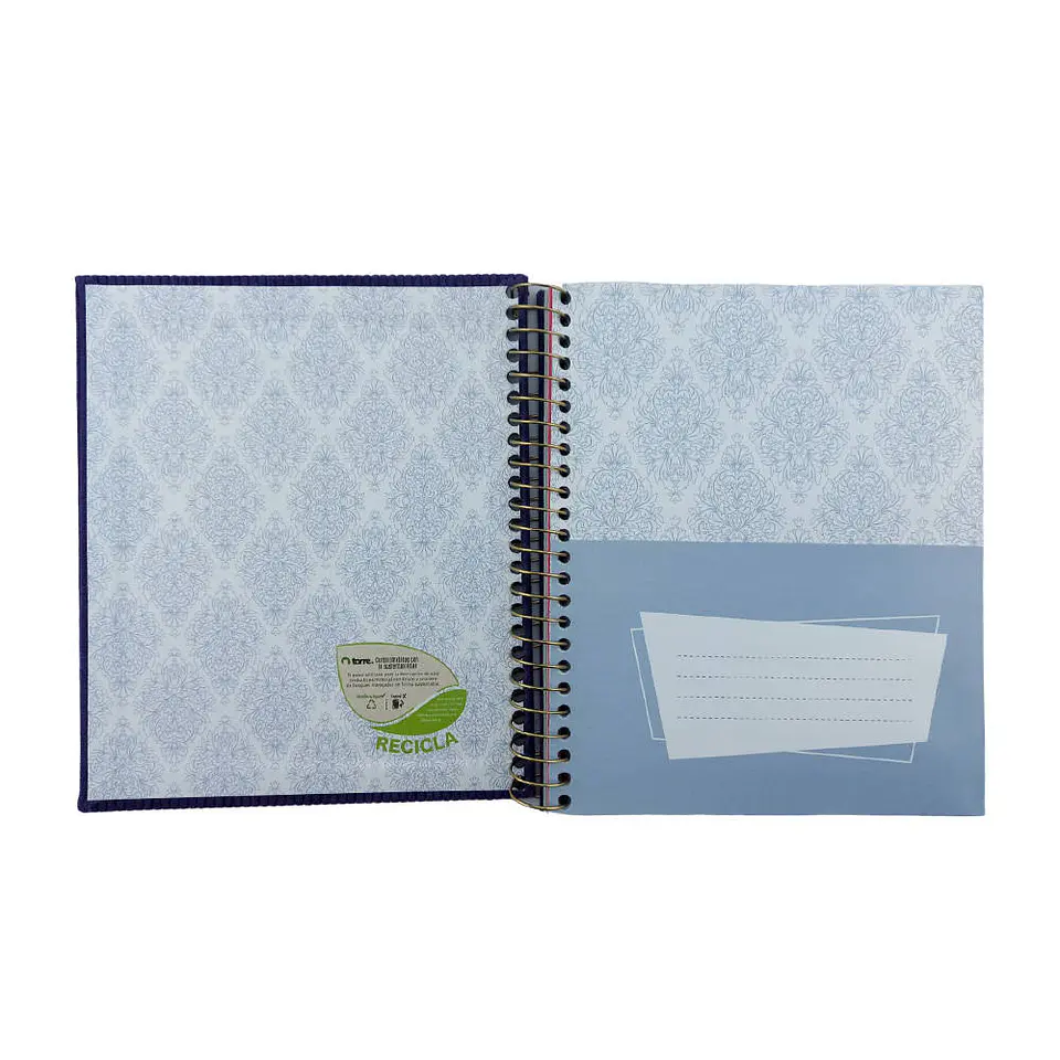 Cuaderno 1/2 oficio matematica 120 hojas 5mm fabric torre 2