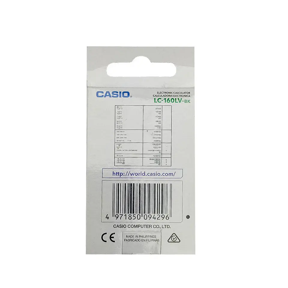 Calculadora bolsillo 08 dig LC-160LV Casio 4