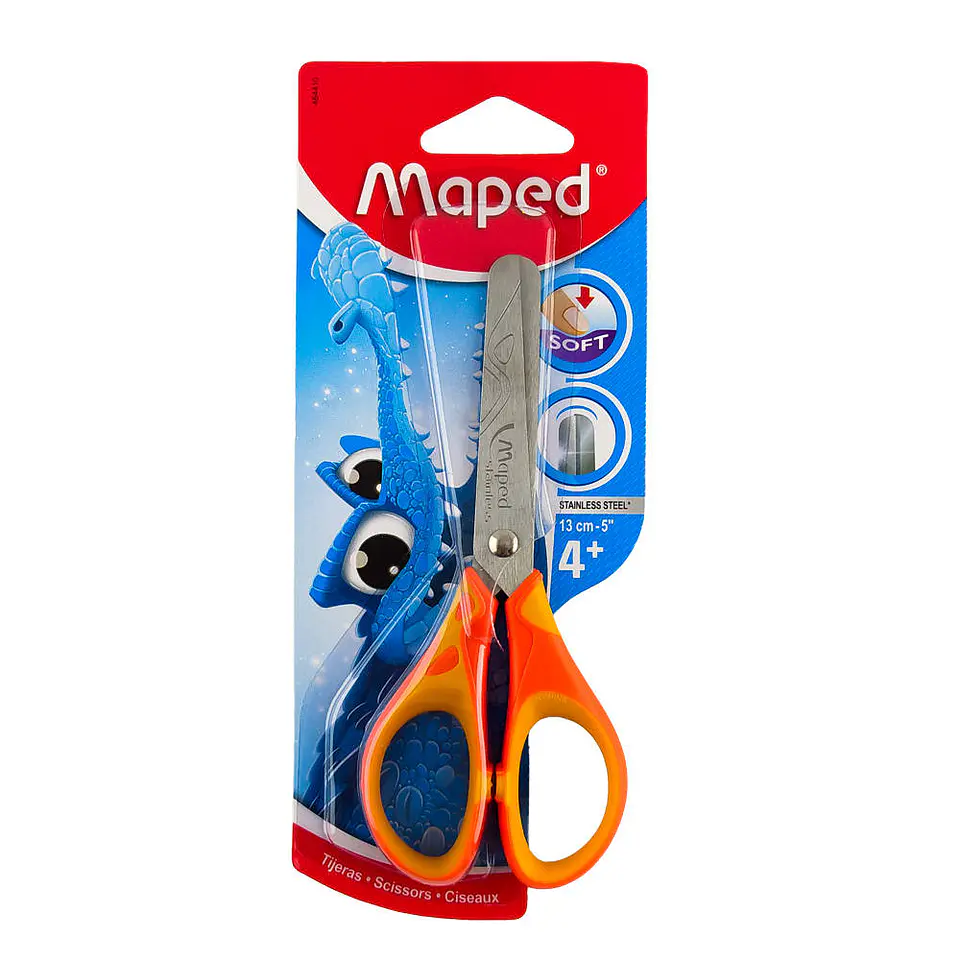Tijera escolar 13 cm punta redonda blis 01 u soft Maped 1