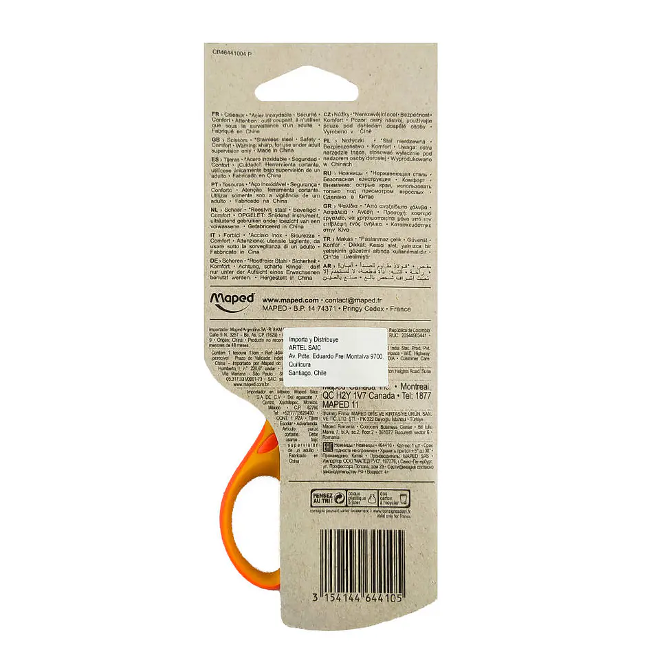 Tijera escolar 13 cm punta redonda blis 01 u soft Maped 3