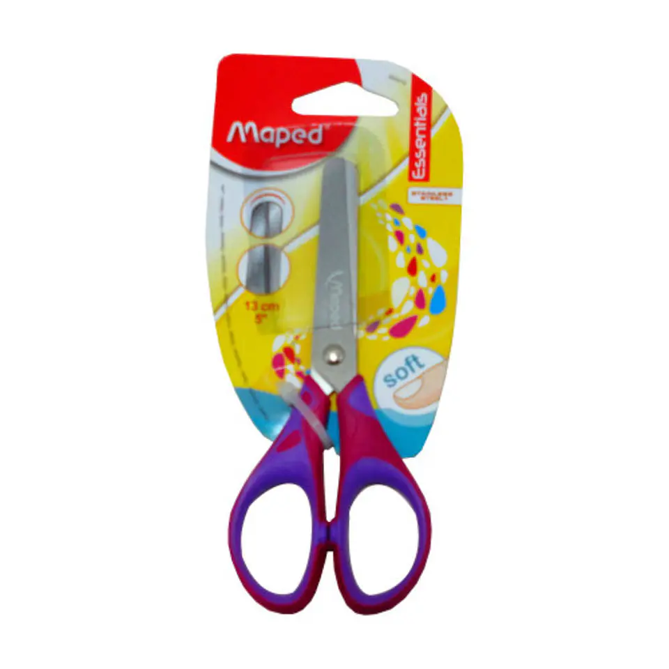 Tijera escolar 13 cm punta redonda blis 01 u soft Maped 4