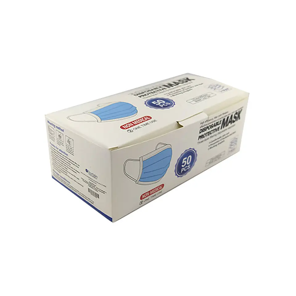 Mascarilla adulto 50 u azul Durban 3