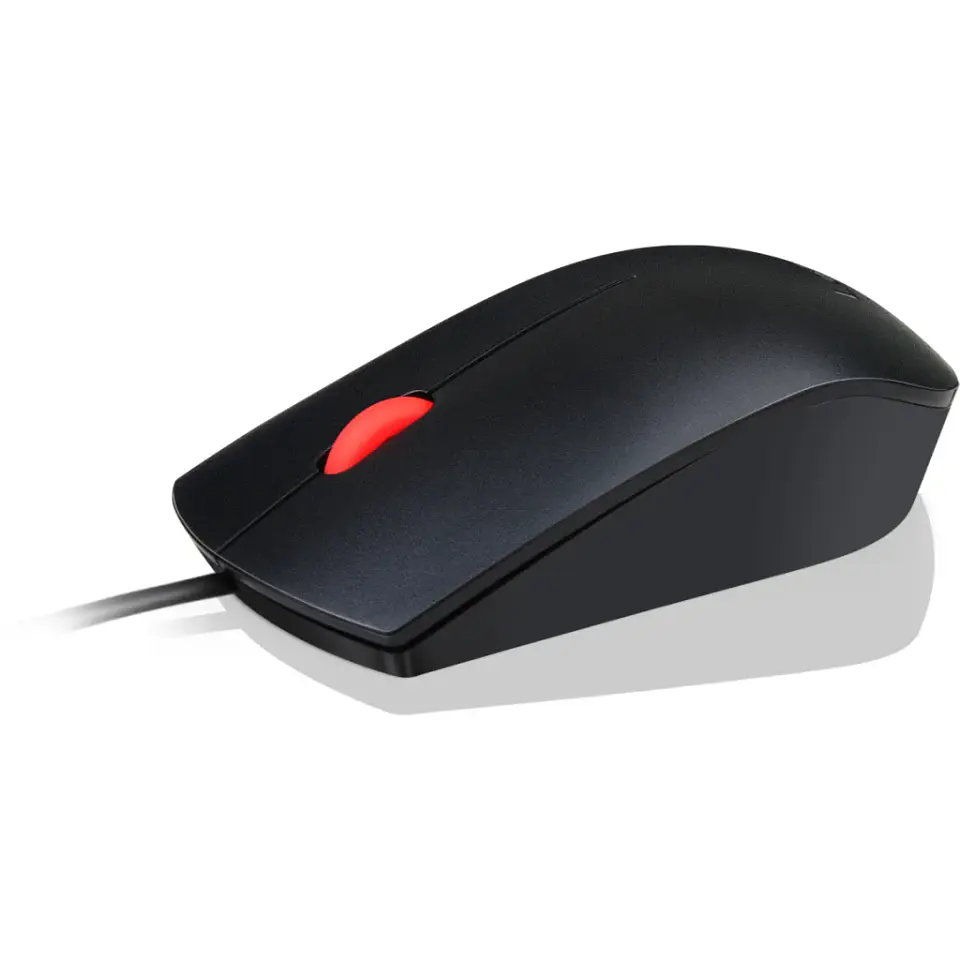 Mouse Lenovo USB Essential Alámbrico Conectividad USB 3 Botones 1600 dpi Negro 1