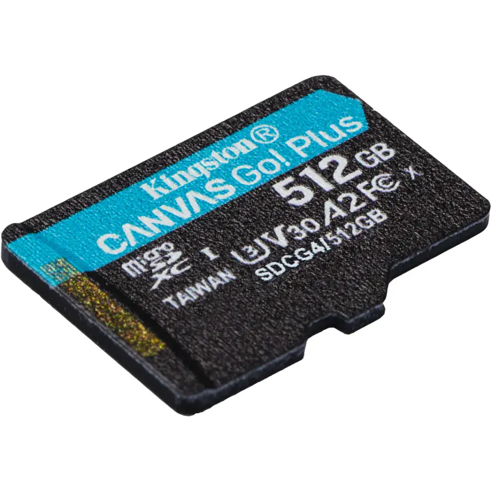 Memoria MicroSDXC 512GB Kingston Canvas Go Plus Cat10 UHS-I U3 V30 A2 Lec200MB/s 4