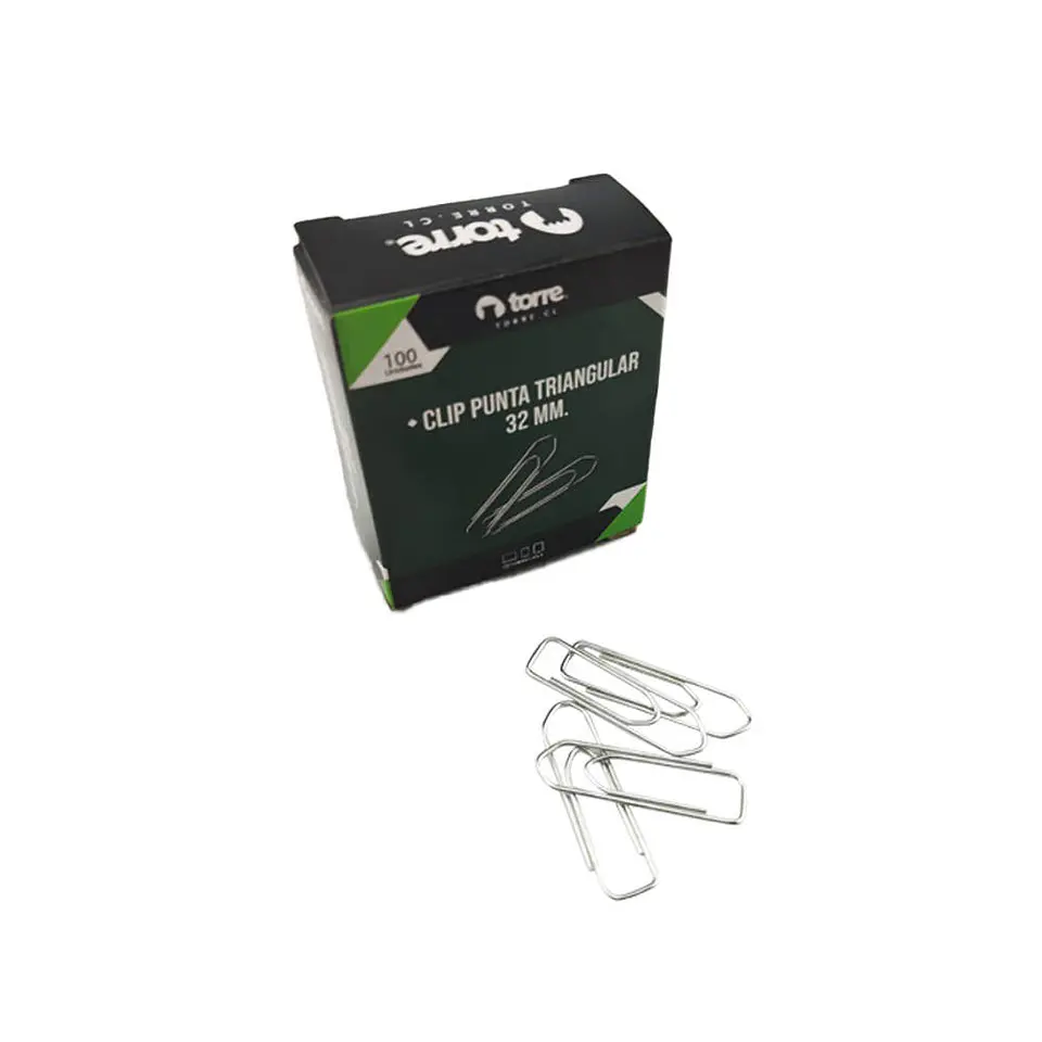 Clips 33 mm 100 u punta triangular Torre 1
