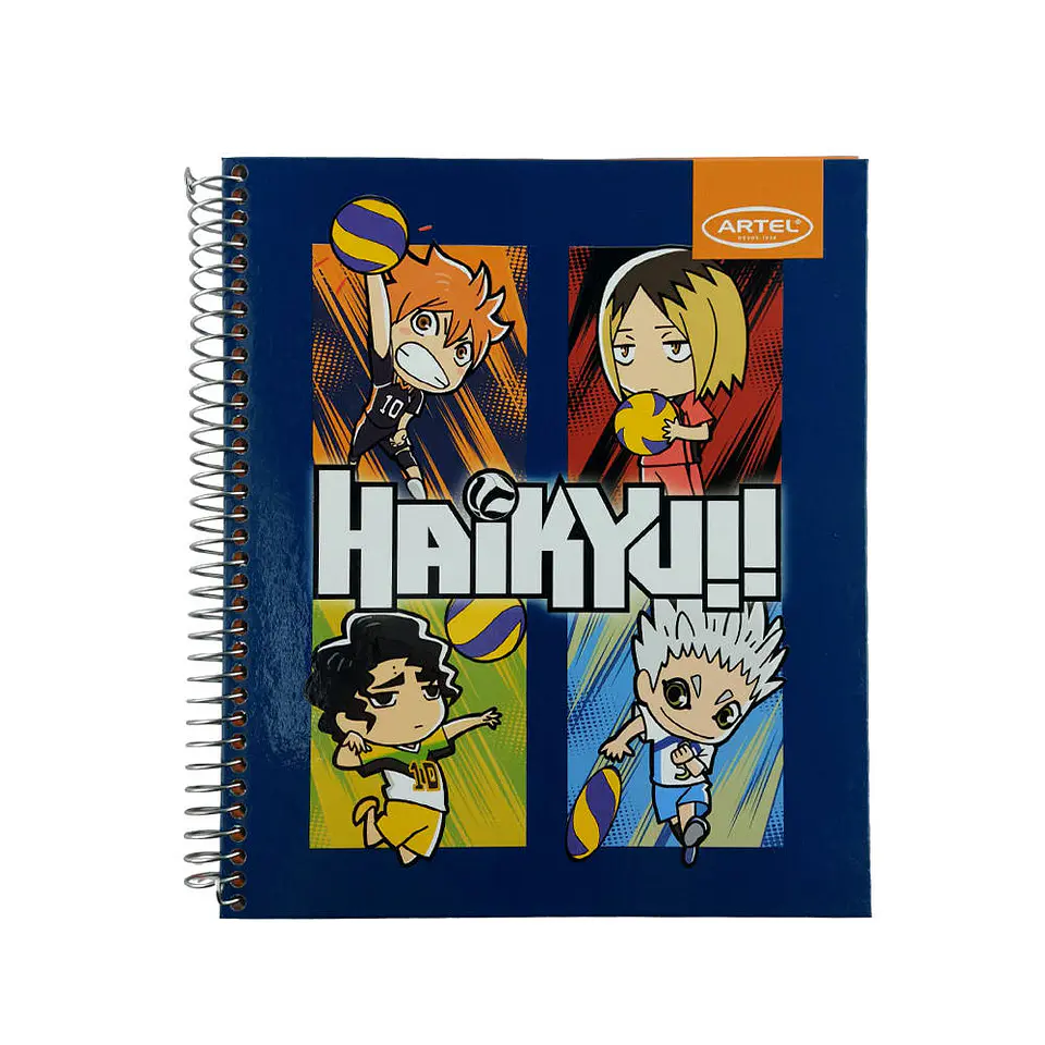 Cuaderno 1/2 oficio matematica 120 hojas 7mm haikyu! Artel 1