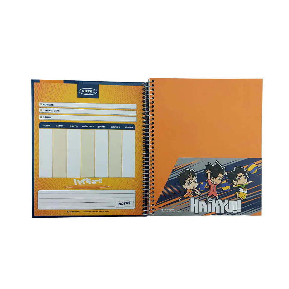 Cuaderno 1/2 oficio matematica 120 hojas 7mm haikyu! Artel 2