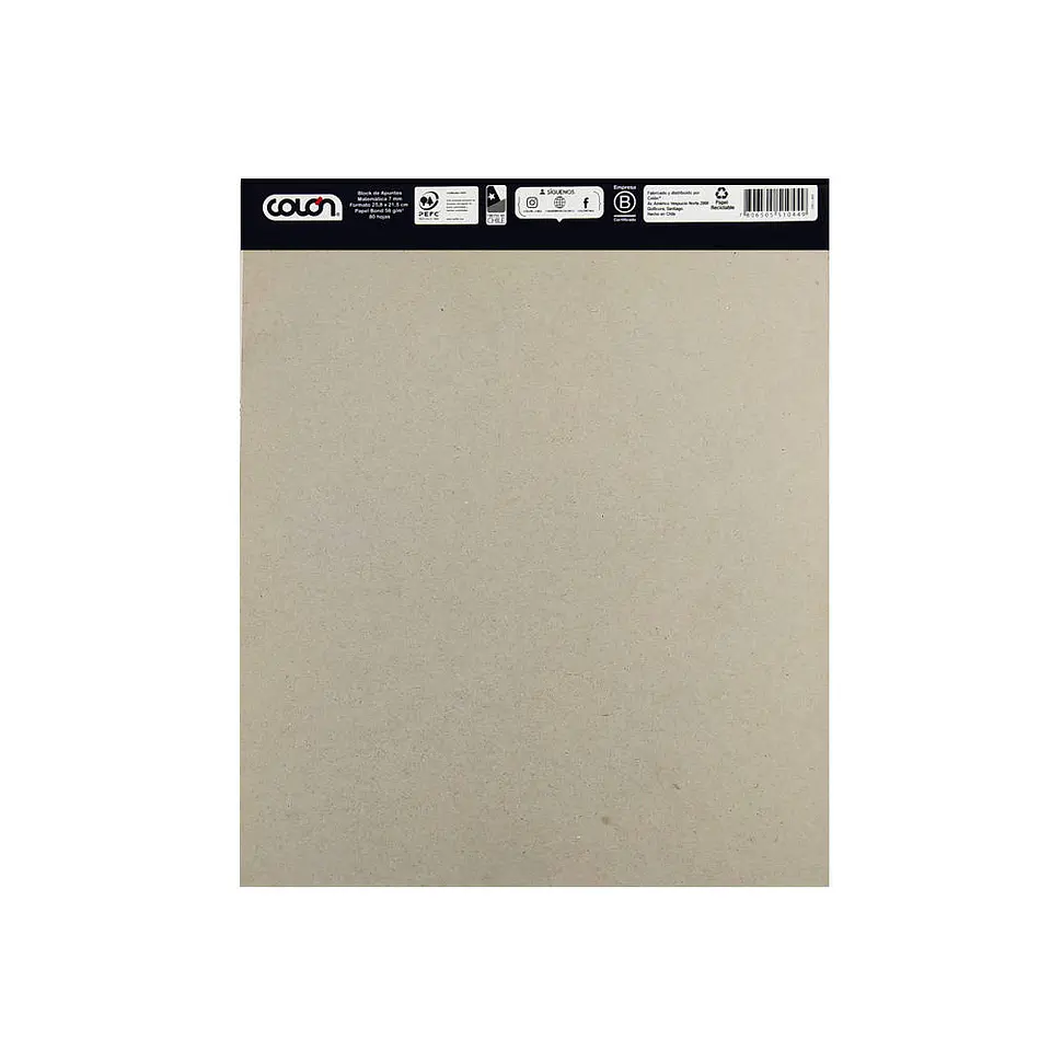 Block prepicado/perforado carta 80 hojas 7 mm Colon 4