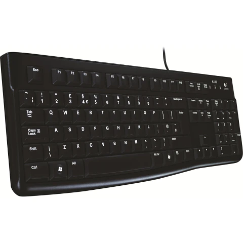 Teclado Alámbrico Logitech K120, Silencioso Antiderrame USB Español Color Negro