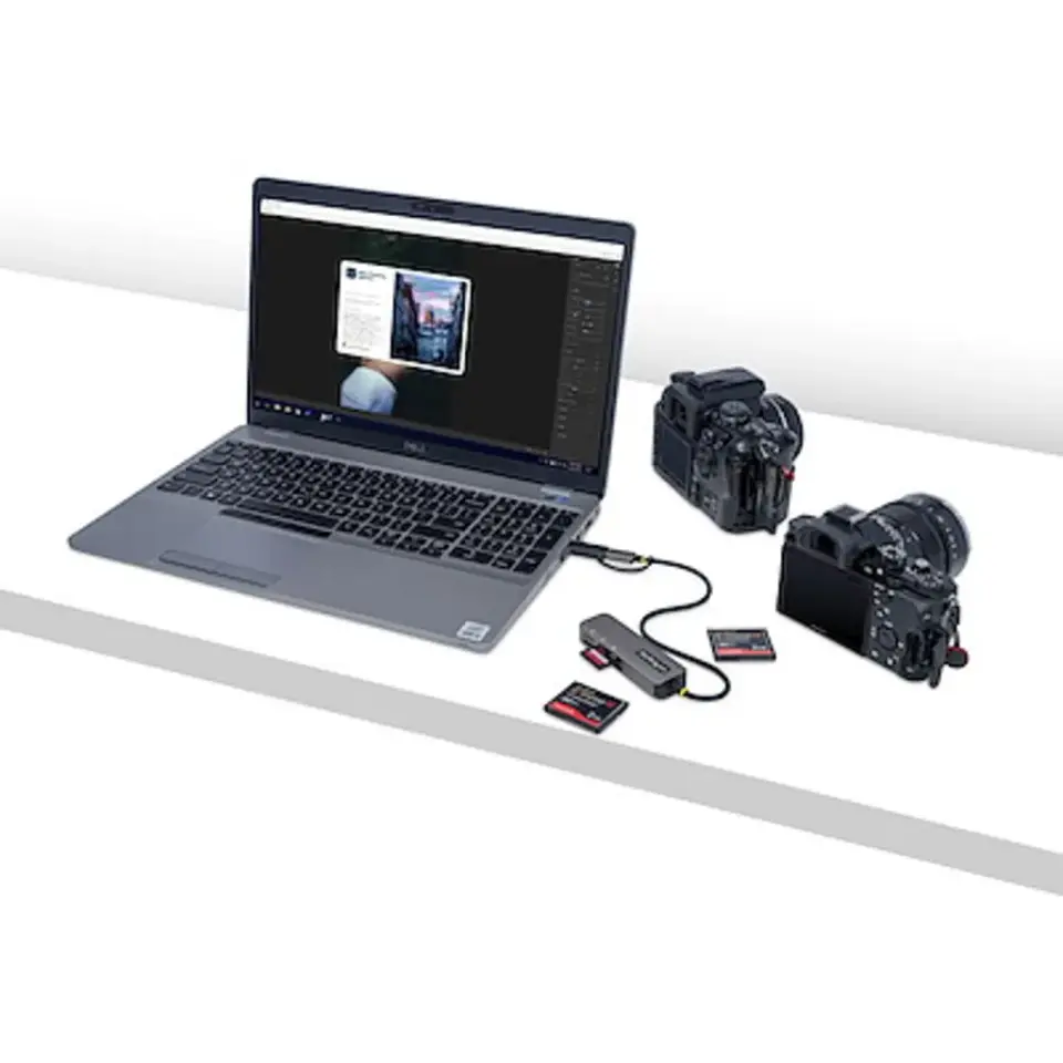 Lector de Tarjetas de Memorias SD microSD CF Conector USB-A/C 3.0 - StarTech 5