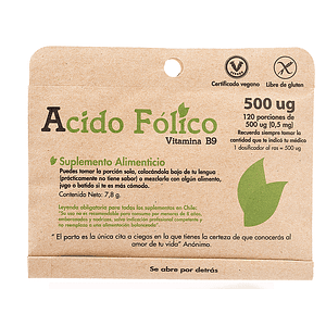 Acido Folico 120 porciones Dulzura Natural