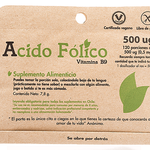 Acido Folico 120 porciones Dulzura Natural