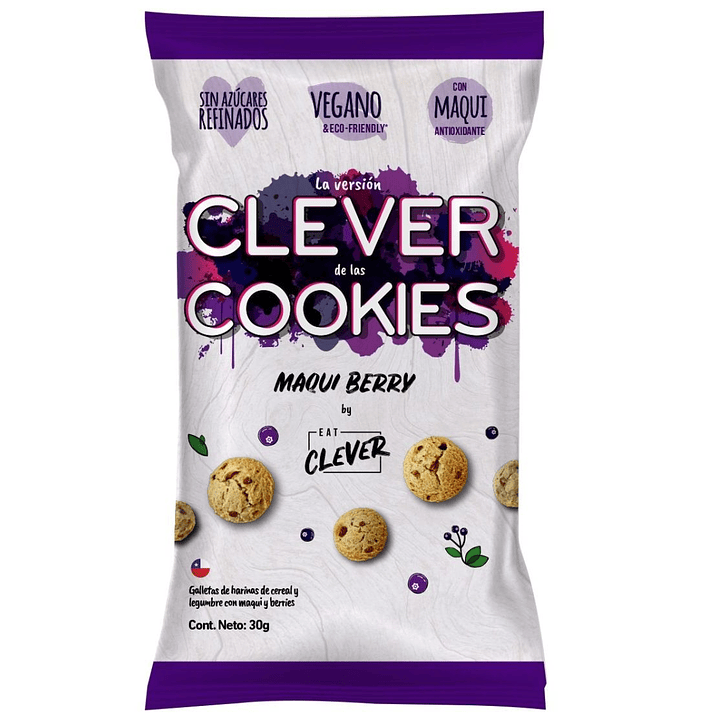 Galletas cookies maqui berry 30g Eat Clever 1