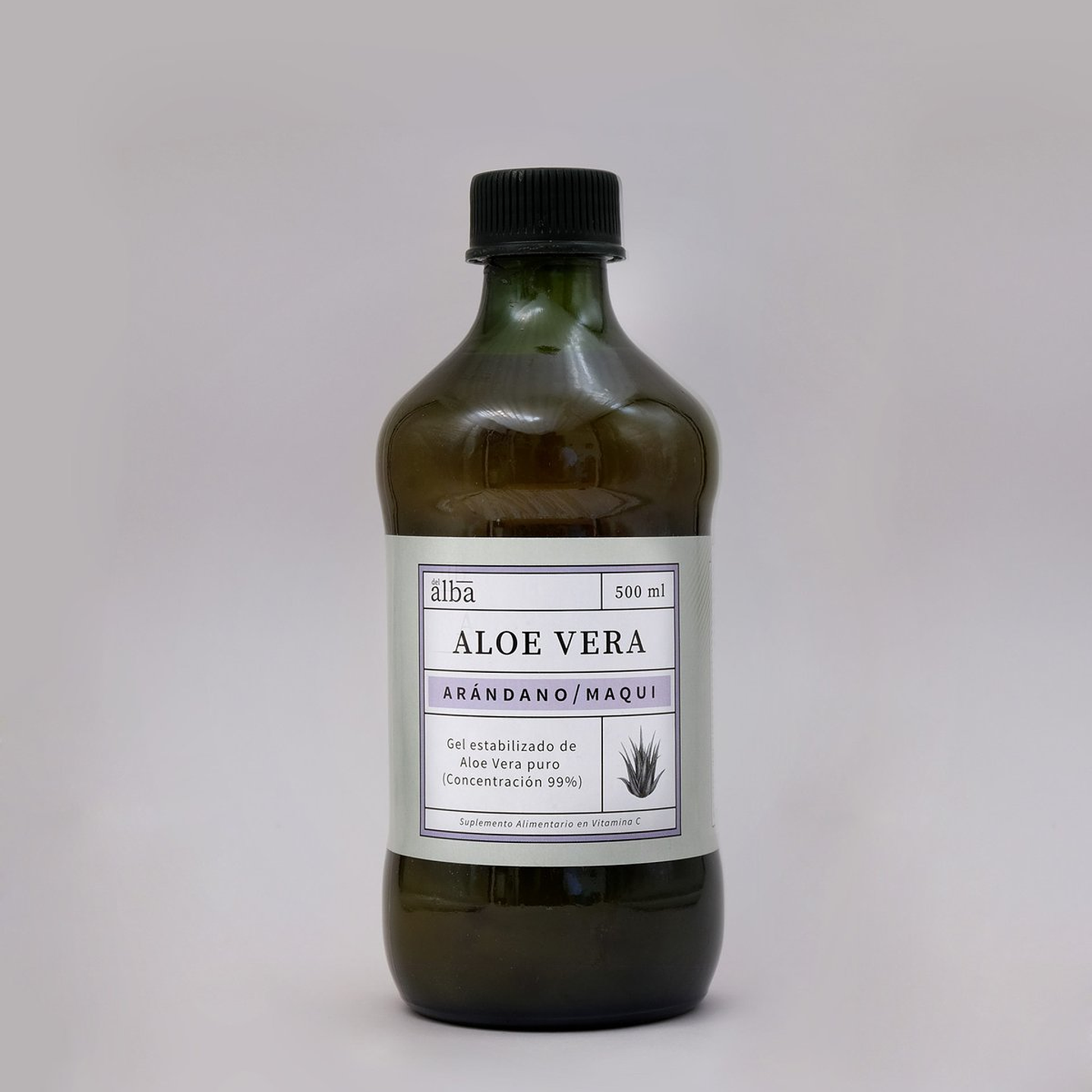 Aloe Vera puro con Arandano y Maqui 500ml Del Alba  1
