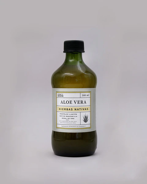 Aloe Vera puro con Hierbas nativas  500ml Del Alba 