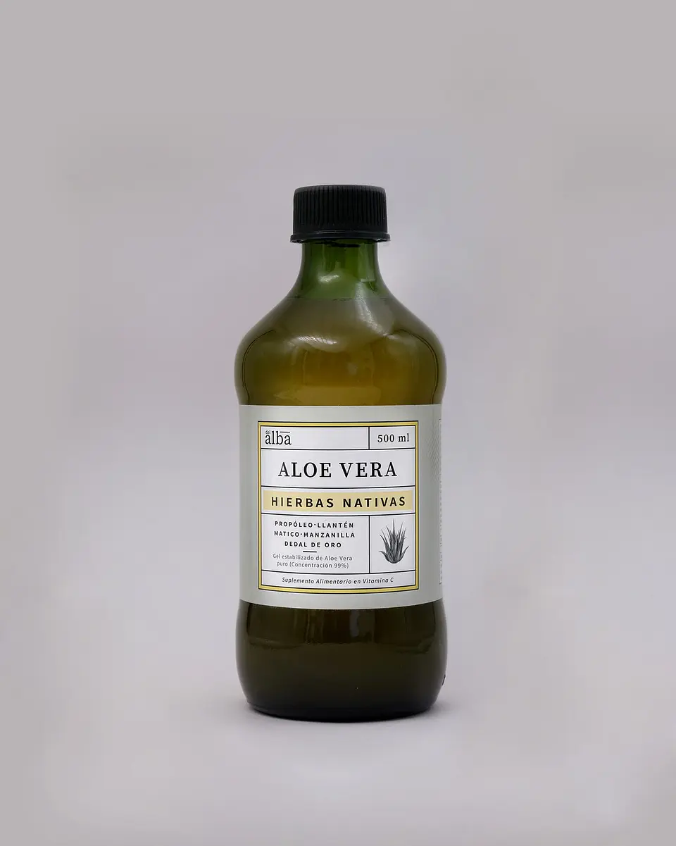 Aloe Vera puro con Hierbas nativas  500ml Del Alba  1