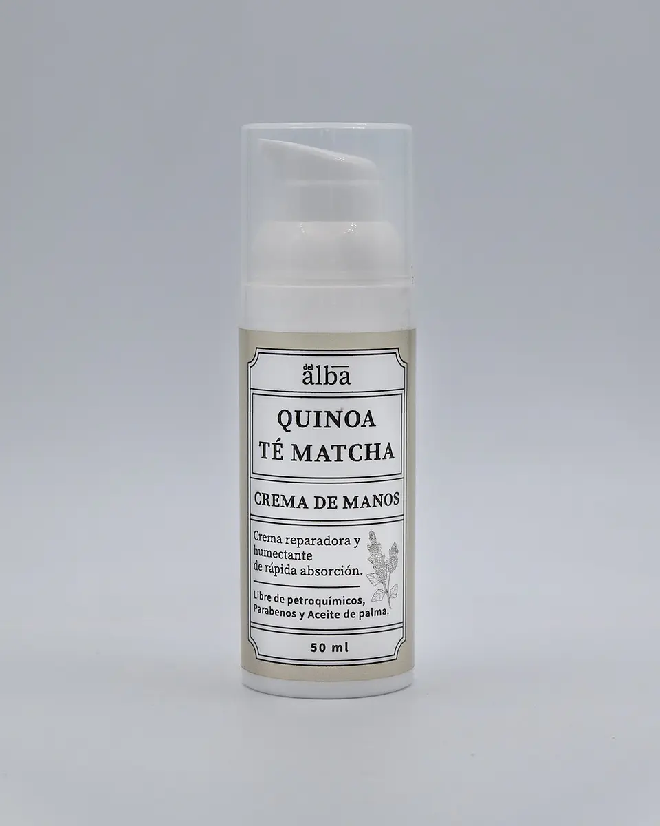 Crema de manos Quinoa y Te Matcha 50 ml Del Alba 1