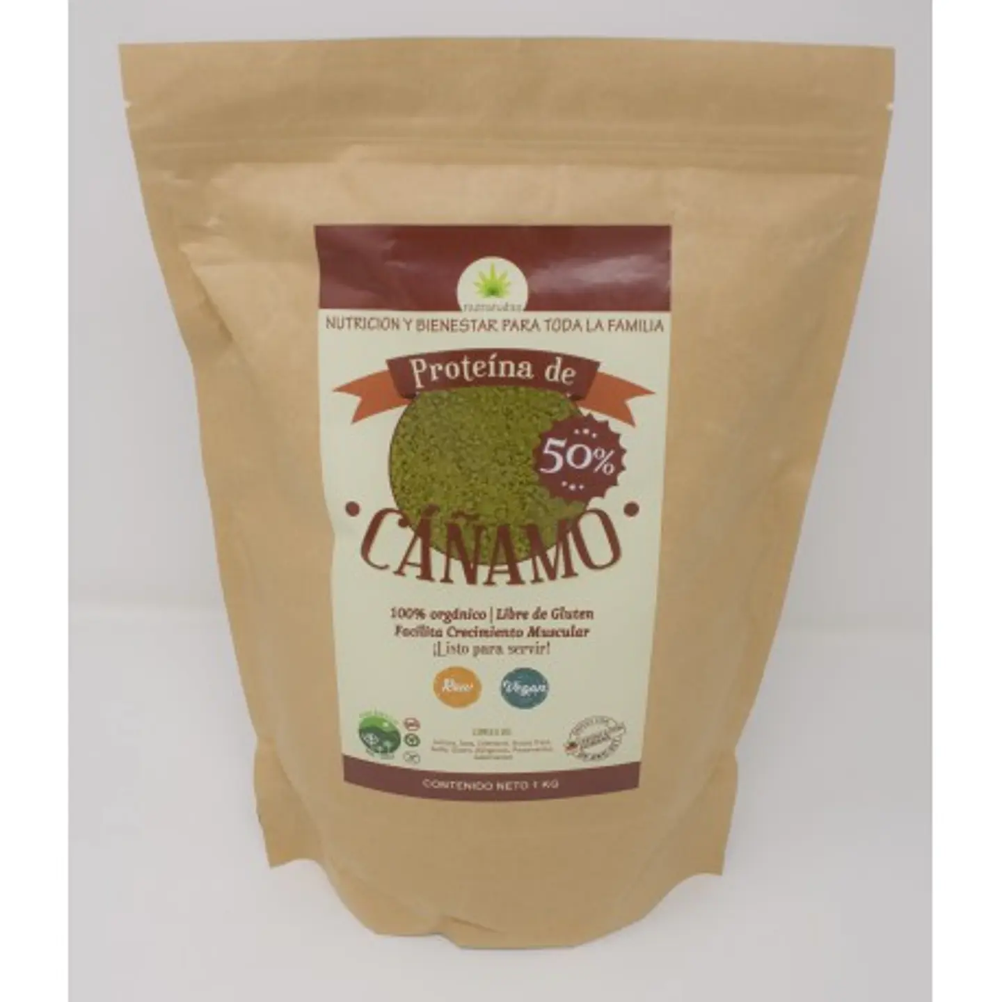 Proteina de cañamo en polvo organica 1kg Nutranabis 1