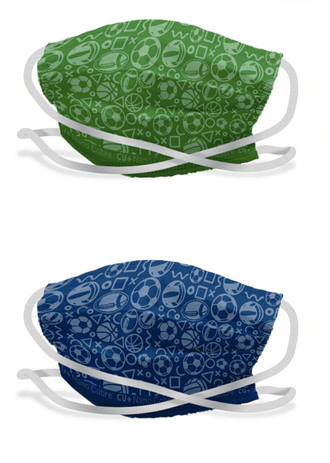 Pack 2 mascarillas reutilizable nano cobre Niño
