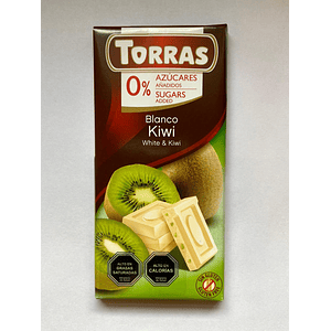 Chocolate Blanco y Kiwi 75g Torras