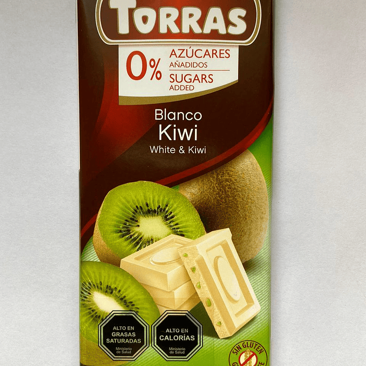 Chocolate Blanco y Kiwi 75g Torras 1