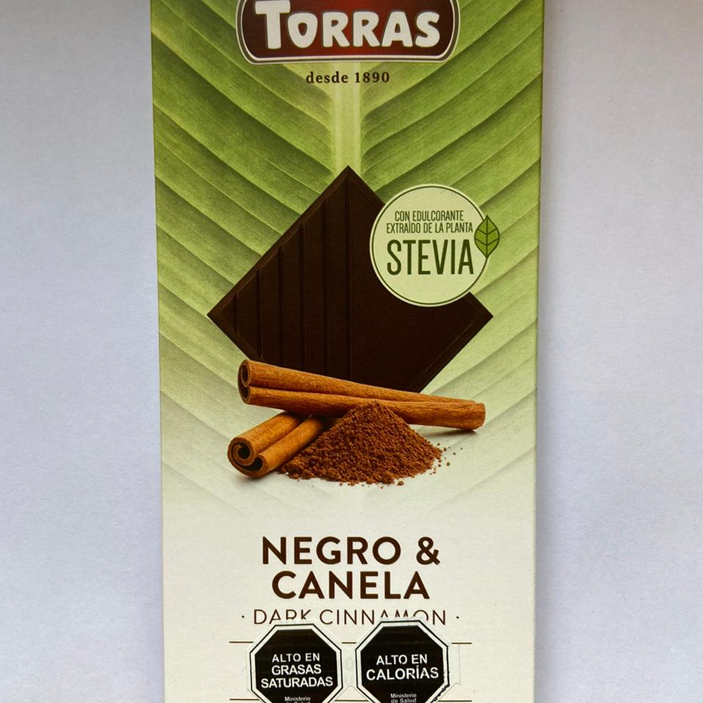 Chocolate Negro con Stevia y Canela 125g Torras 1