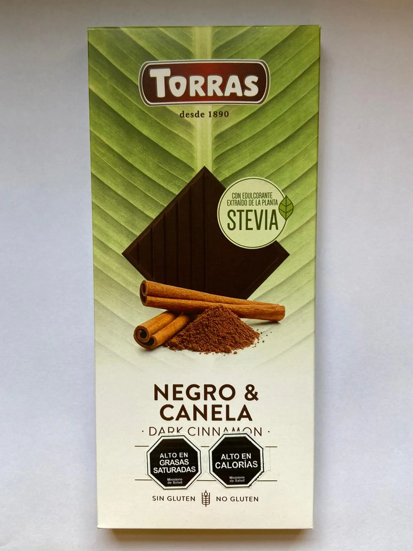 Chocolate Negro con Stevia y Canela 125g Torras 1