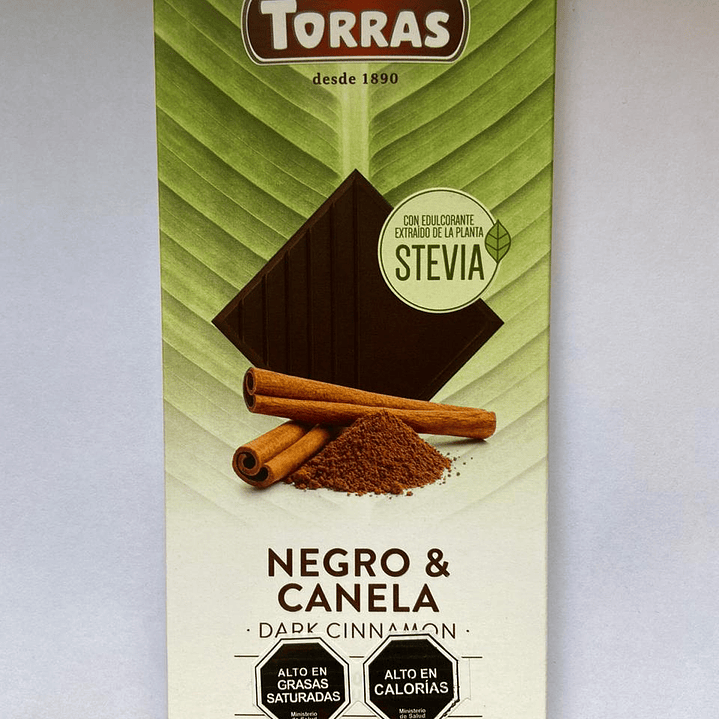 Chocolate Negro con Stevia y Canela 125g Torras 1
