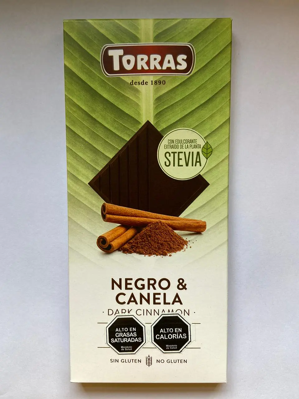 Chocolate Negro con Stevia y Canela 125g Torras 1