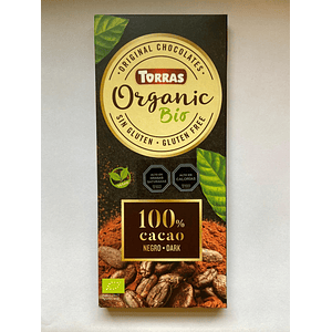 Chocolate Negro Organico 100% cacao 100g Torras