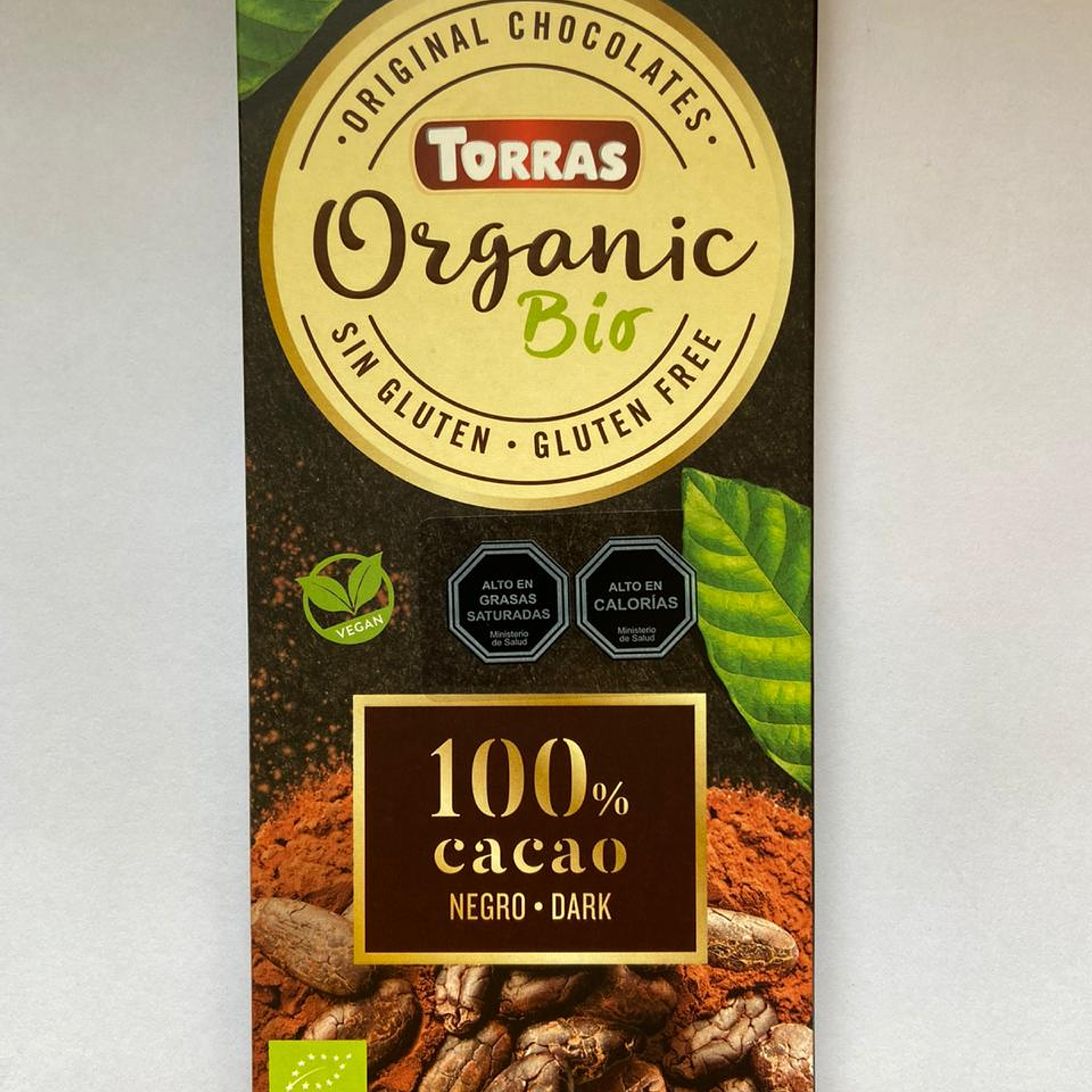 Chocolate Negro Organico 100% cacao 100g Torras 1