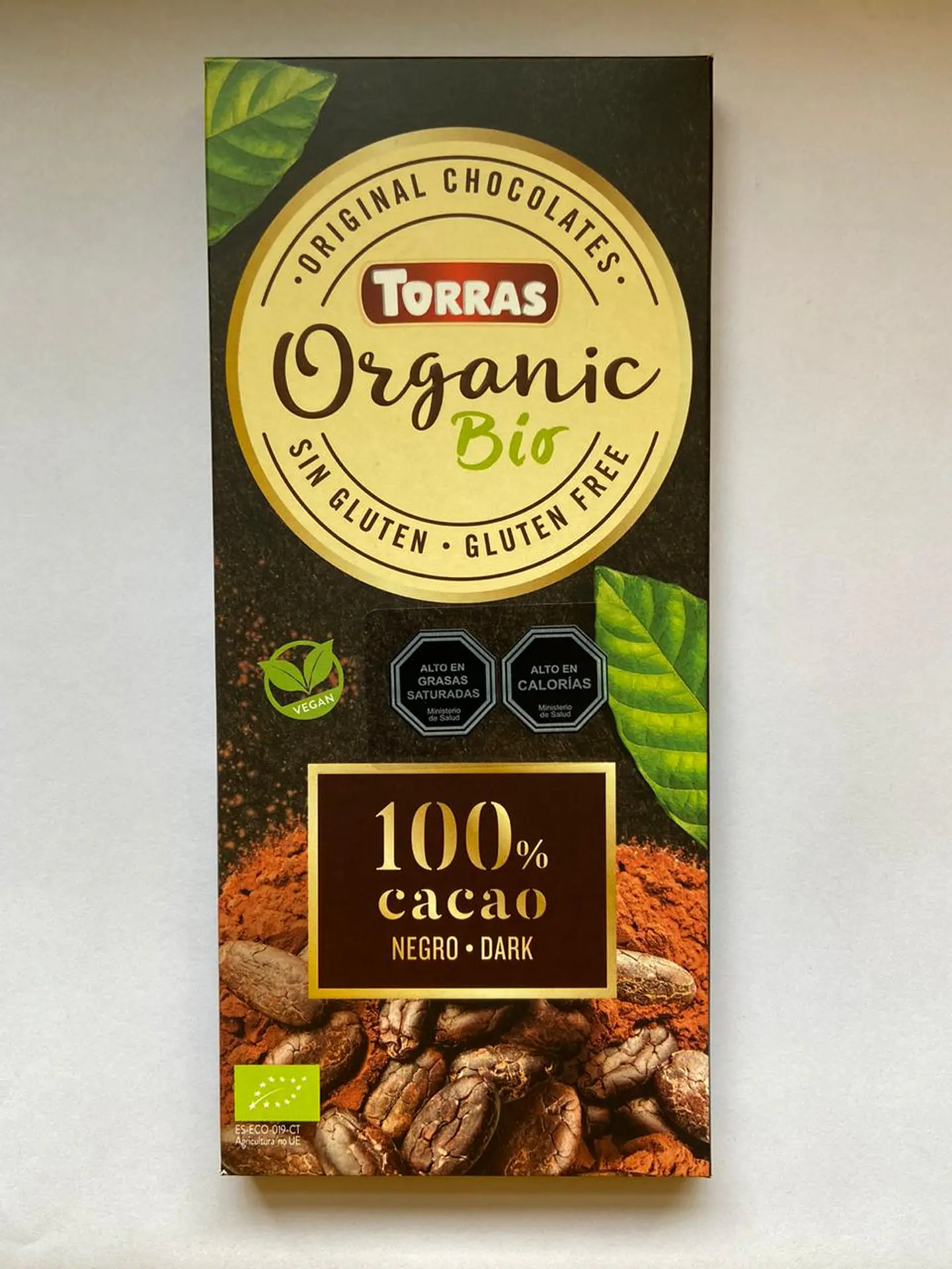 Organic Dark Chocolate 100% cocoa 100g Torras 1