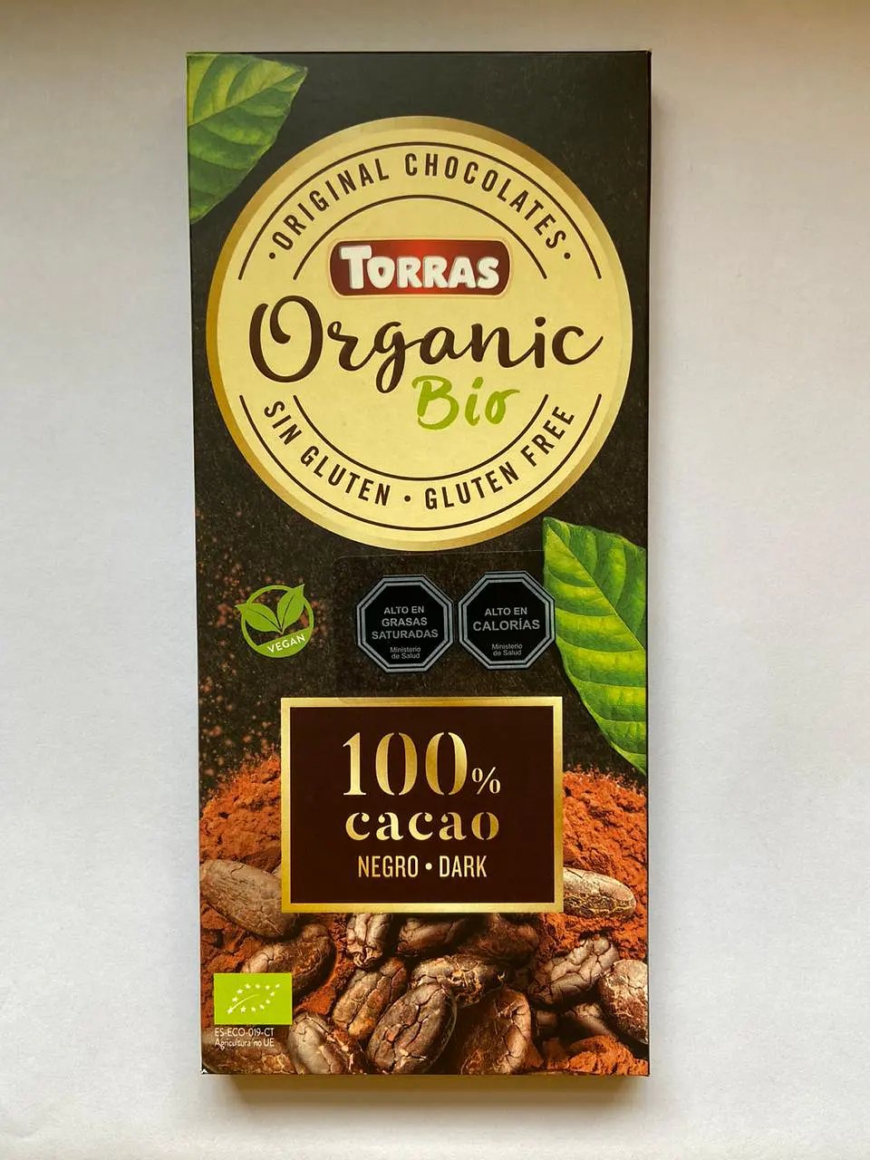 Organic Dark Chocolate 100% cocoa 100g Torras 1