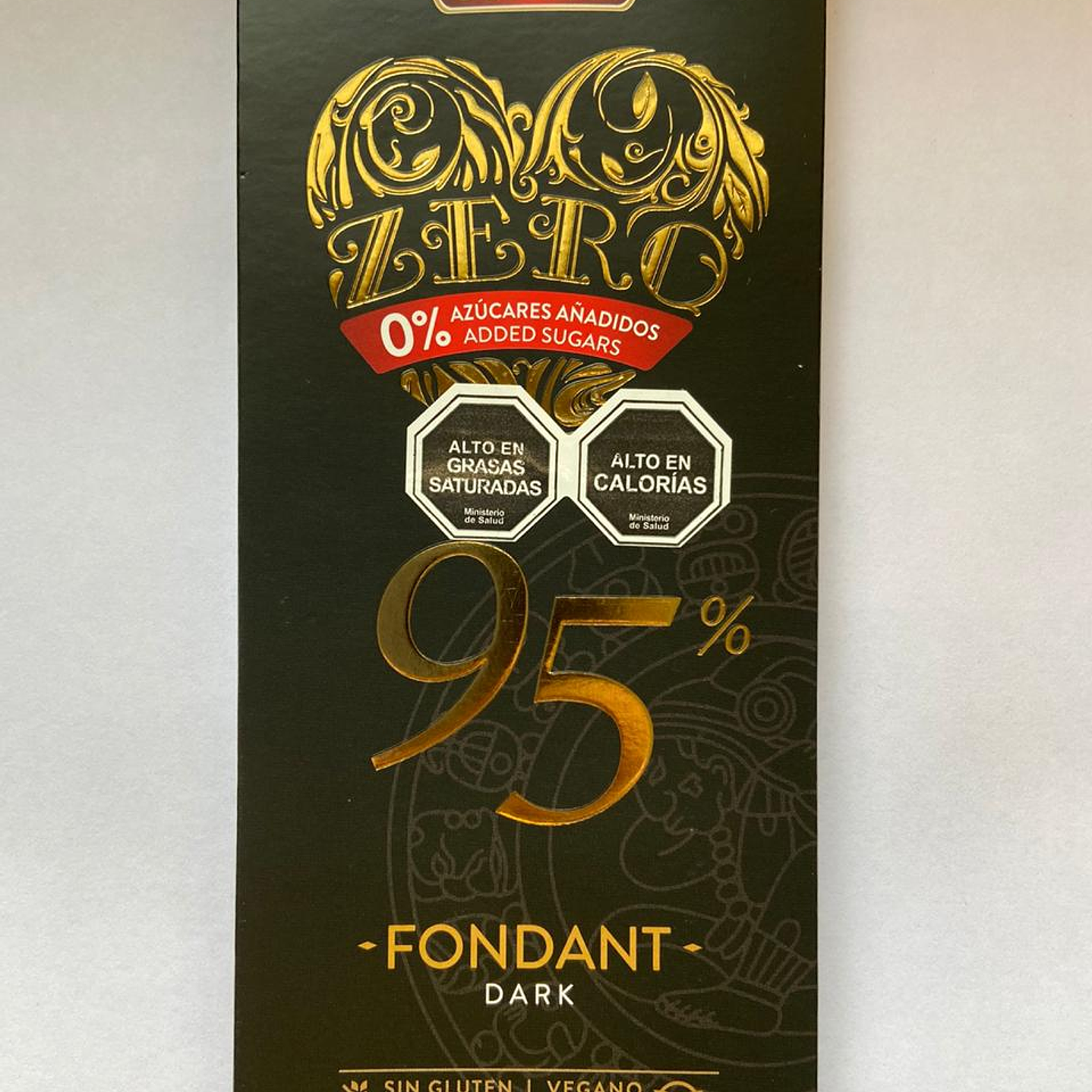 Chocolate Negro Zero azucar 95% cacao 100g Torras 1