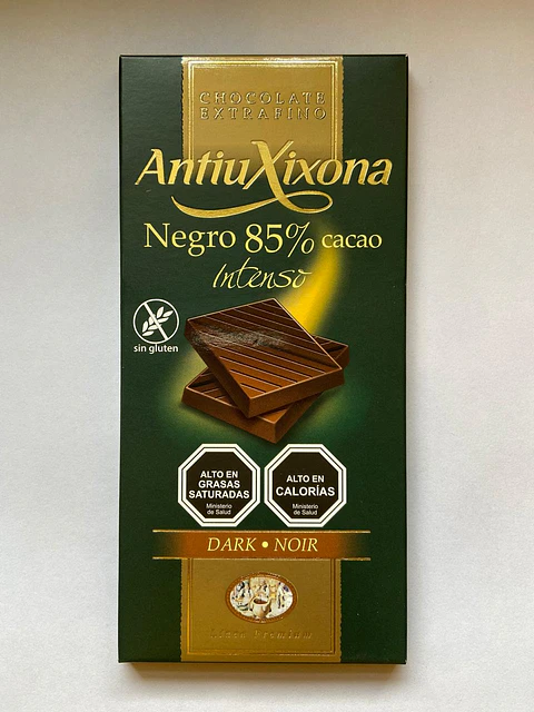 Chocolate Negro intenso 85% cacao 100g Antiu Xixona
