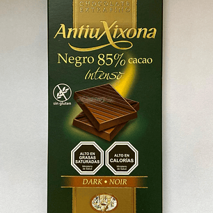 Chocolate Negro intenso 85% cacao 100g Antiu Xixona