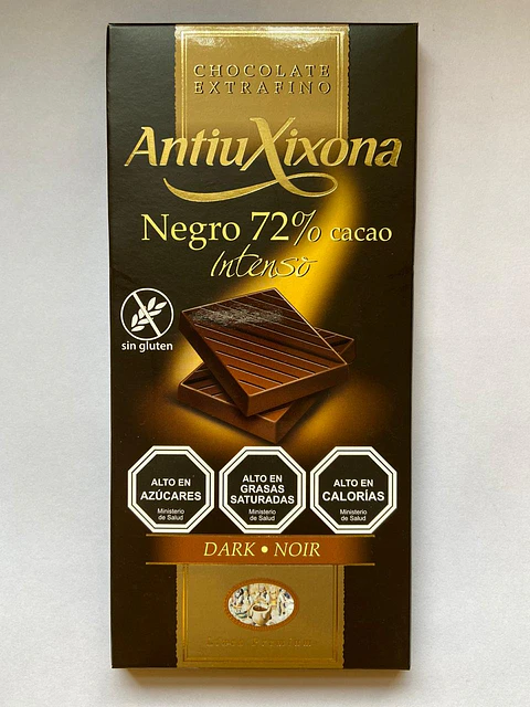 Chocolate Negro intenso 72% cacao 100g Antiu Xixona