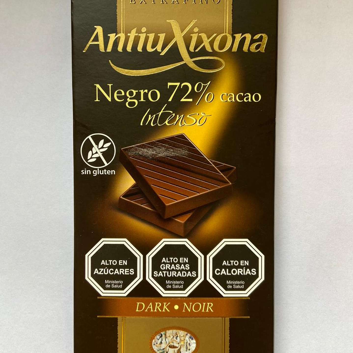Chocolate Negro intenso 72% cacao 100g Antiu Xixona 1