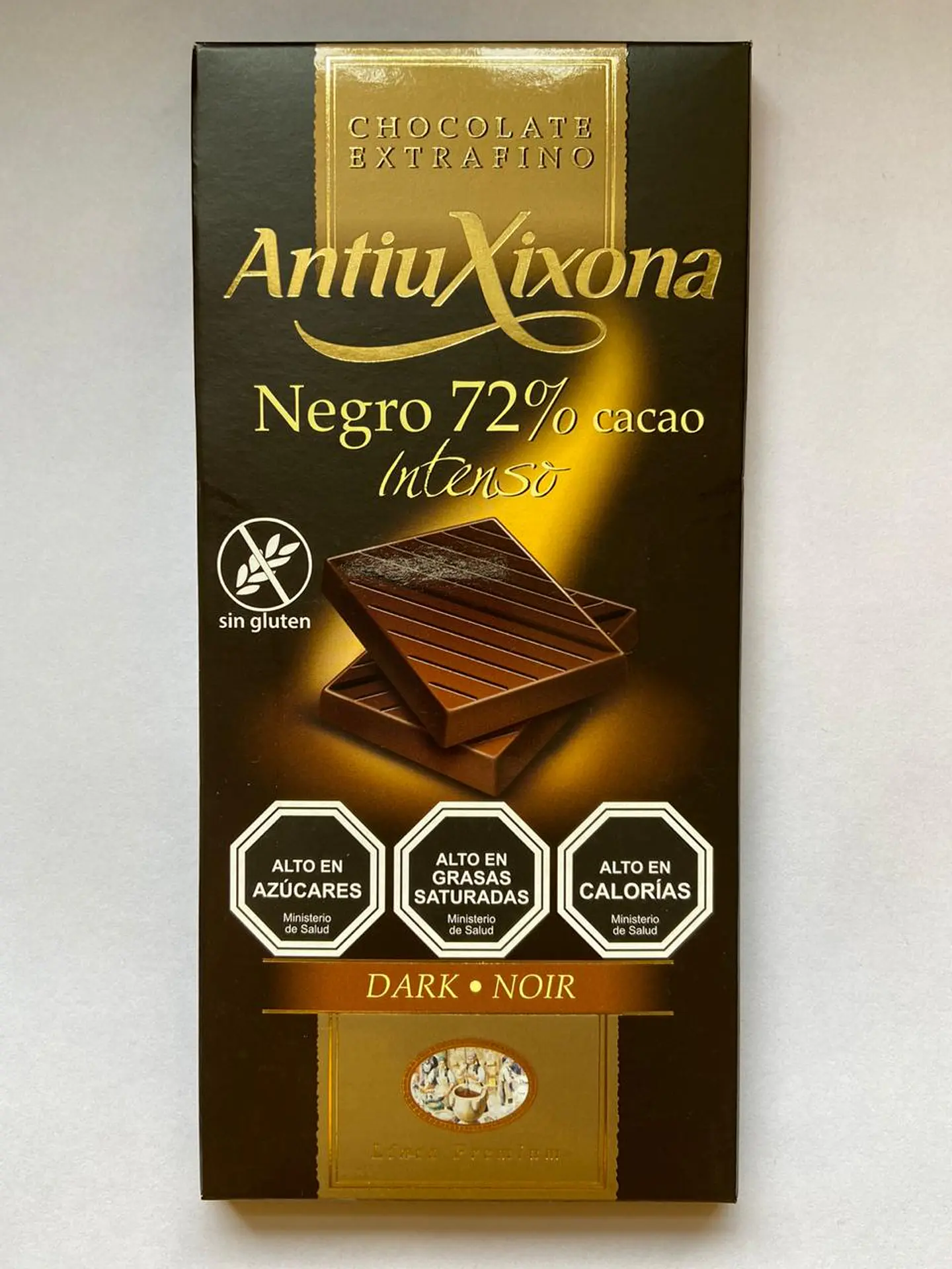 Chocolate Negro intenso 72% cacao 100g Antiu Xixona 1