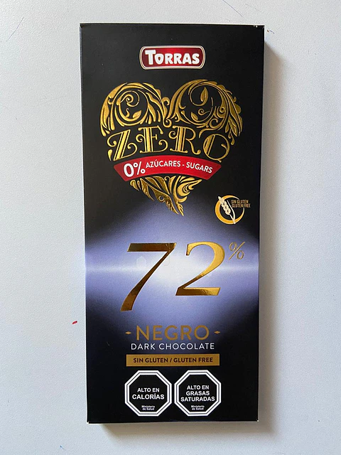 Chocolate ZERO 72% NEGRO 100g Torras