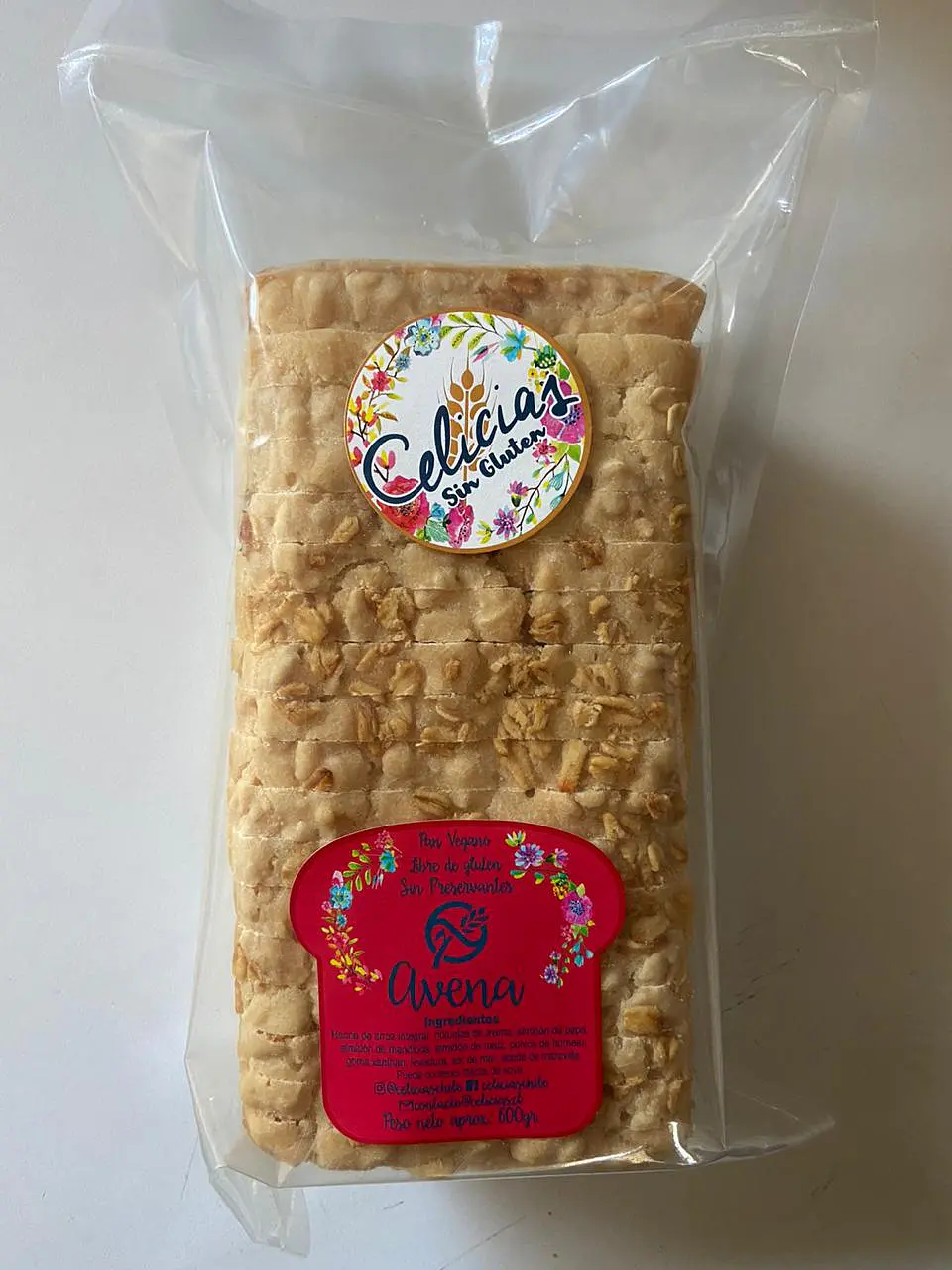 Pan Molde sin gluten de Avena 600g Celicias 1