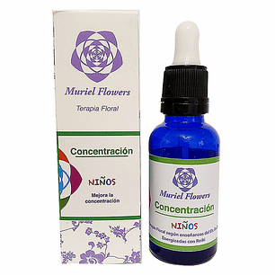 Terapia Floral Concentracion Niños  30ml Muriel Flowers